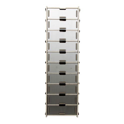 Schubladen für 10er Tower | Ablagemodul grau